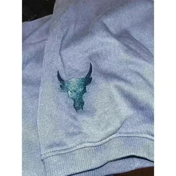 Under Armour UA Project Rock Terry Gym Mens Top in Purple Size Small - Picture 4 of 5